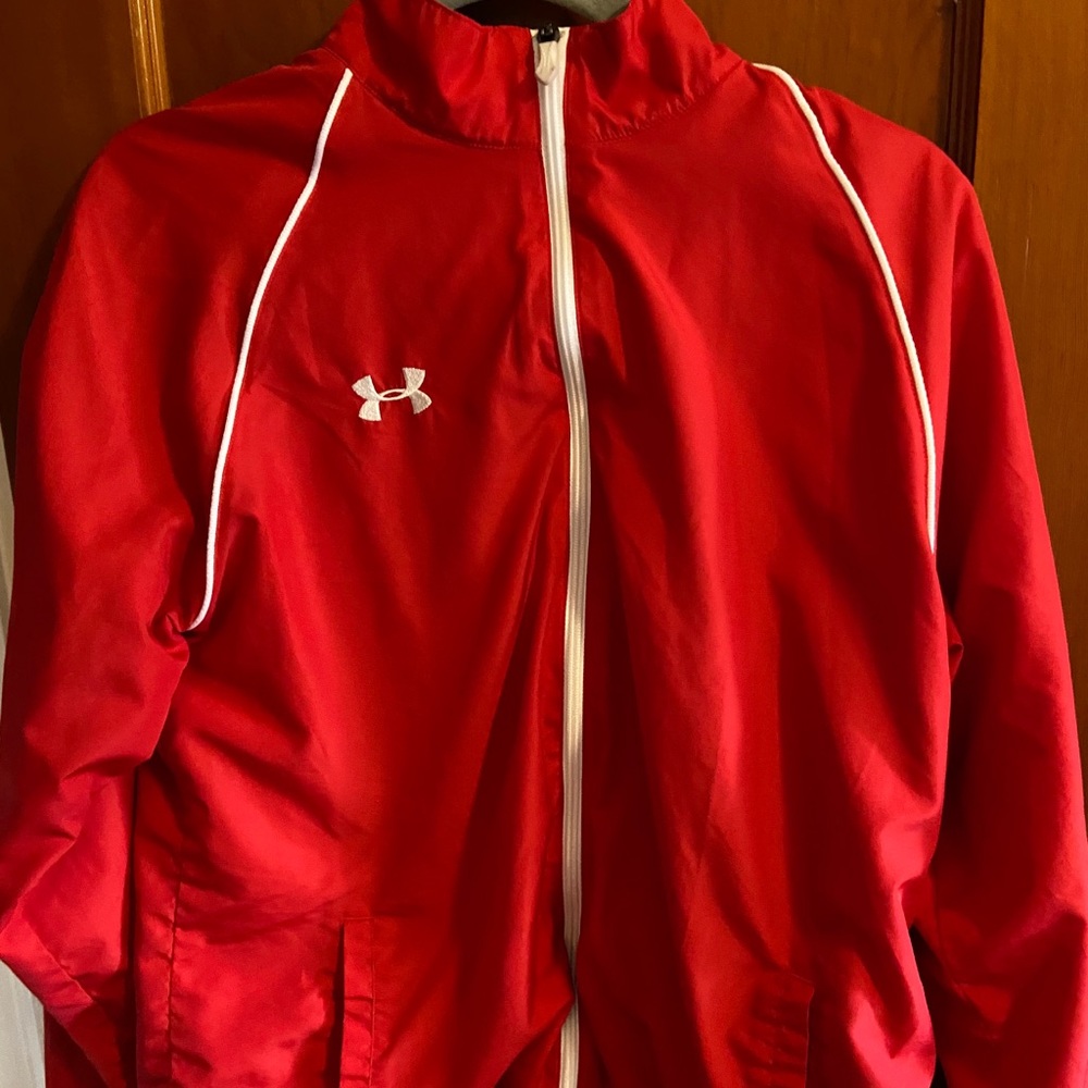 Red under armour jacket